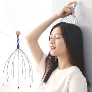 Masajeador de Cabeza Manual de Alta Calidad <span class=keywords><strong>2026</strong></span>, Masajeador de Cuero Cabelludo de Metal para Aliviar el Estrés - Product Image 4