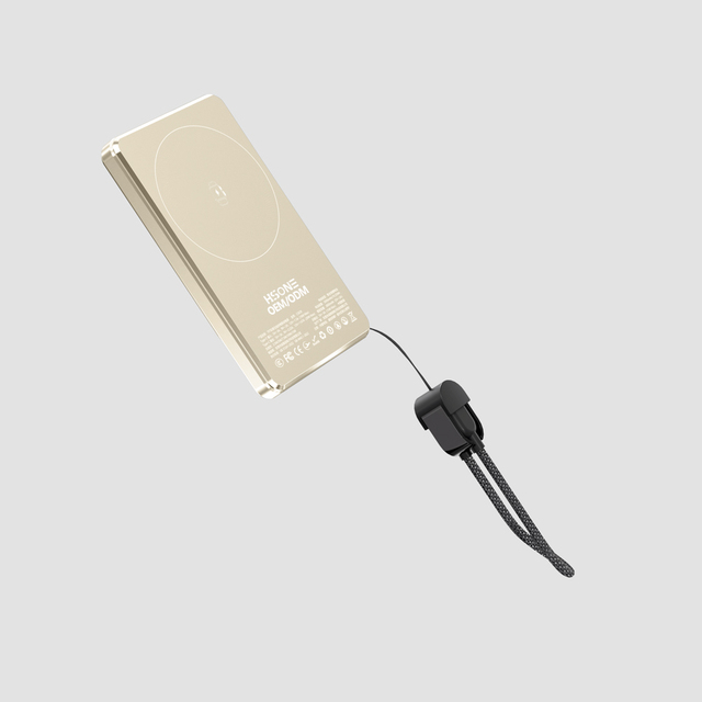 F21 Aluminum Alloy Built-in Stand Magnetic Wireless Charger 15W Fast Charging Ultra Slim High Capacity 5000mAh