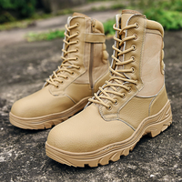 Chaussures tactiques pour hommes avec semelle extérieure en caoutchouc, fermeture de type botte, pour la randonnée en extérieur, style Martin