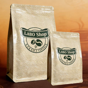 Sacs en Mylar anti-humidité personnalisés, sacs en papier kraft, sachets à haute barrière, sachets à fond plat pour café - Product Image 4