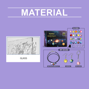 Dowmoo Hành Tinh Phụ Kiện Thiết Lập Tự Làm <span class=keywords><strong>24</strong></span>-Ngày Mặt Dây Chuyền Thủy Tinh Món Quà Ngẫu Nhiên Mù Hộp Thiết Lập Cho 0-6 Tháng - Product Image 3