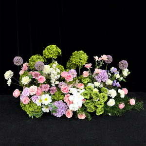 Guirnalda de Hortensias Artificiales Ecológicas Grandes y Verdes para Decoraciones de Bodas, San Valentín y Navidad - Product Image 1