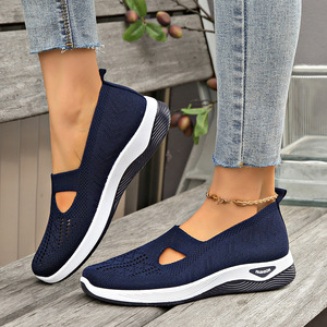 <span class=keywords><strong>Zapatos</strong></span> Casuales Transpirables de Malla para <span class=keywords><strong>Mujer</strong></span>, Zapatillas Ligeras Sin Cordones, Tallas Grandes para Caminar al Aire Libre, para Mamás Mayores - Product Image 2