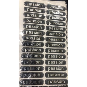 Pegatina Epoxi Ovalada de Resina PET, Autoadhesiva para Coche, Regalos Promocionales, Impresión Serigráfica, Laminación Brillante - Product Image 1