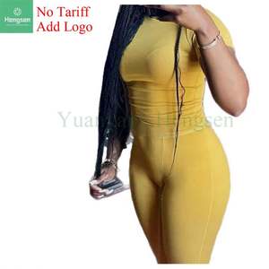 Sleeves and Leggings Ribbed Dupe Two Piece Casual Wear Set Custom Logo Women's Casual Wear Knitted <strong>Garment</strong> Short - Product Image 2