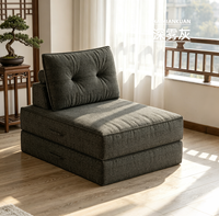 Canapé-lit modulaire compressé moderne, profondeur 200 cm, 80-100 cm, se déplie en matelas de 2 m, mousse haute densité 4 couches antidérapante