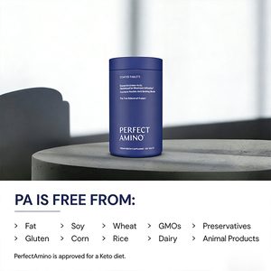 Tabletas Perfect Amino con Recubrimiento Vegano, Aminoácidos Esenciales con Ácidos Nucleicos, Optimizan la Utilización de Proteínas, 300 Tabletas - Product Image 3