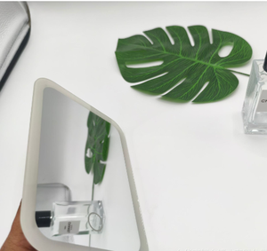 Fabrika özelleştirilmiş duvara monte tek taraflı şarj edilebilir ışıklı Oval ayna - Product Image 3