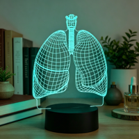 Nouvelle lampe de bureau LED moderne blanche personnalisée, illusion 3D créative, base en ABS, décoration pour la maison des enfants