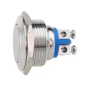 Push Switch Button 12mm 16mm Metal Push Button Switch 2pins Door Lock Push Button