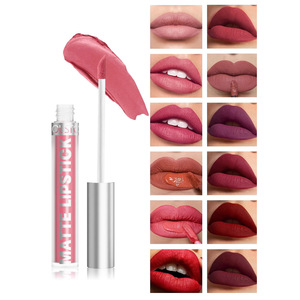 Lucidalabbra Opaco in 12 Colori, Rossetto Liquido Economico all'Ingrosso, Trucco Labbra a Lunga Durata, Rosso Sexy, Rosa, Nude, Gloss Labbra in Confezione Conveniente - Product Image 1
