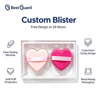 Emballage en blister recyclable personnalisé, épaisseur 1 mm, plateau en plastique PET, boîte compacte vide, logo, palette de fards à paupières, cosmétique