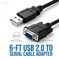 Cable Adaptador Serial USB 2.0 a RS232 DB9 Hembra OEM ODM para PLC Industrial