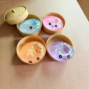 QYS Good Quality Glitter Squishy Smile Mystery Large Rainbow Food Bao Bun Blind <b>Box</b> Fidget Squishies Stress for Kids - Product Image 6