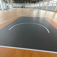 Revêtement de sol sportif en PVC écologique Runsure à absorption des chocs pour la rénovation de sols anciens de gymnases de basketball - Prix de gros usine