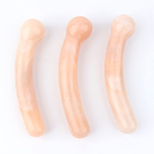 Yoni-consolador de cristal natural hecho a mano, masajeador, cristal curativo, varita de masaje de cuarzo rosa - Product Image 4