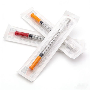 <span class=keywords><strong>Jeringa</strong></span> de <span class=keywords><strong>Insulina</strong></span> Desechable de 0.5 <span class=keywords><strong>ml</strong></span> y <span class=keywords><strong>1</strong></span> <span class=keywords><strong>ml</strong></span> con Aguja de Seguridad, Producto Médico, <span class=keywords><strong>Jeringa</strong></span> de Plástico para Inyección, Apta para Animales - Product Image 2