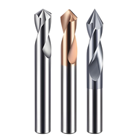 Foret de centrage et fraise à chanfreiner en carbure de tungstène, double usage, angles 60/90/120 degrés, personnalisable OEM/ODM pour CNC de haute précision