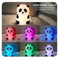 Nieuwe Schattige Panda Siliconen Nur Dier Jongens En Meisjes Squishy Baby Slaapkamer Nachtlampje Voor Kinderen Kamer Lamp