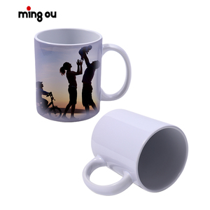 Tazas de café de 11oz, tazas de cerámica blanca Lisa por sublimación, regalo de foto DIY - Product Image 1