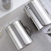 Mug à café en métal à double paroi isolé, personnalisable en gros, respectueux de l'environnement, en acier inoxydable 304, avec couvercle