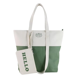 Bolsa de hombro reutilizable personalizada al por mayor de fábrica, con logo bordado e impreso en seda, color naranja vibrante, ideal para regalo. - Product Image 4