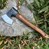 Hache multifonctionnelle en acier à haute teneur en carbone avec manche en bois de cyprès pour couper du bois, idéale pour le camping en plein air