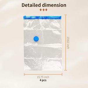 Lot de sacs de compression sous vide gonflables en tissu pour emballage en gros, réutilisables - Product Image 5