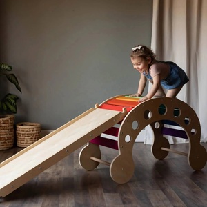 Arco de Escalada Triangular Montessori de Madera para Niños, <span class=keywords><strong>Silla</strong></span> Mecedora, Arco de Escalada Interior Ecológico - Product Image 1