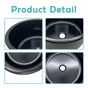 JDA Bassin Unique Bol Noir SS304 RV Évier de Cuisine pour RV Caravane <span class=keywords><strong>Camping</strong></span>-<span class=keywords><strong>Car</strong></span> Camper Bateau Yacht - Product Image 5