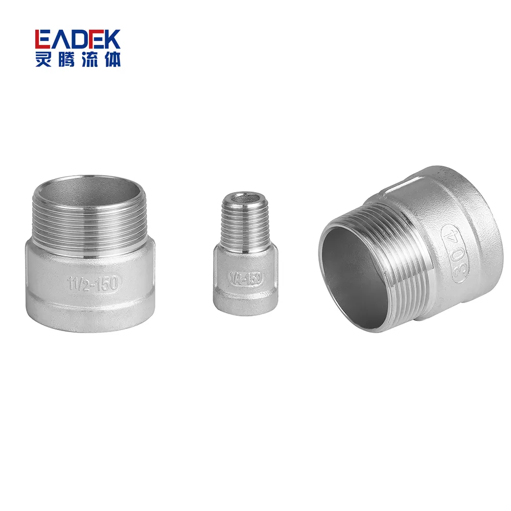 China Manufacturer ISO4144 SS304 NPT BSP BSPT Thread Bushing Adaptor SS304 Plumbing Pipe Fittings