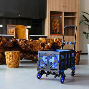 Carretilla de Mano Plegable 2 en 1 Gliway, Capacidad de 330 LB, Carretilla de Mano Plegable con 4 Ruedas, Carretilla de Mano Portátil - Product Image 5