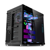 Fast Delivery Customize Logo M-ATX PC Case Aluminum Alloy Gaming Desktop Computer Case With Side Panel Window