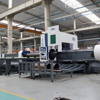 Machine laser industrielle FINCM à fibre optique 7m 12m pour profilés et tubes, découpeuse laser à fibre CNC 20KW 6KW 12KW pour tubes en acier au carbone de grande taille