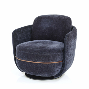 Divano singolo di lusso italiano Design moderno per soggiorno Hotel Lobby Business negoziazione ospedale girevole per il tempo libero sedia di velluto - Product Image 1