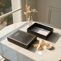 Boîte cadeau en carton noir avec fermeture magnétique, personnalisée en usine, de luxe, faite à la main, avec insert en EVA, emballage haut de gamme