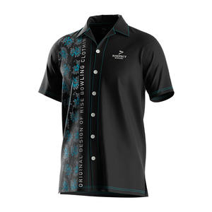 Chándal personalizado Crossfit sublimación poliéster bolos botón Arriba camisa personalizada desgaste camisas casuales para hombres - Product Image 1