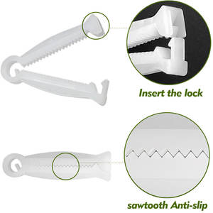 Piglet tali pusar sekali pakai, instrumen dokter hewan penjepit umbilikal putih untuk peralatan pertanian melahirkan hewan - Product Image 2