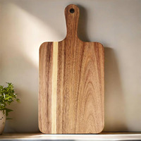 Acacia houten snijplank met handvat, charcuterieplank, kaasplank, broodplank, groenten- en fruitplank