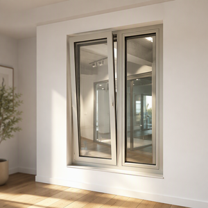 2021 style européen fenêtre basculante et tournante en aluminium fenêtres avec cadre jalousie à double vitrage en aluminium fenêtre oscillo-battante - Product Image 1