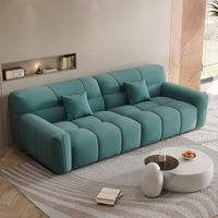 Canapé droit de petite taille en tissu doublé pour salon mobilier d'appartement et de bureau Ensemble de canapés en velours de haute qualité
