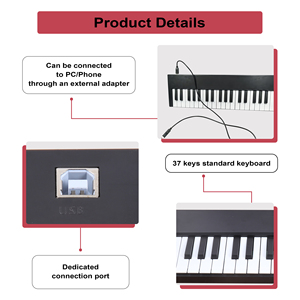 Venta Directa de Fábrica BD-379 <span class=keywords><strong>Teclado</strong></span> <span class=keywords><strong>MIDI</strong></span> Portátil Eléctrico de 37 Teclas, Instrumento de <span class=keywords><strong>Teclado</strong></span> Electrónico, Acepta Logotipo Personalizado OEM ODM - Product Image 3