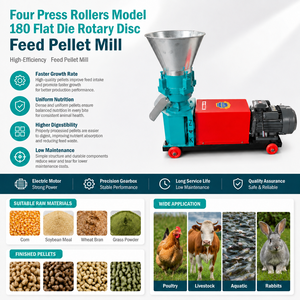 Conception pratique, alimentation facile, moulin <span class=keywords><strong>à</strong></span> granulés d'aliments pour volailles et bétail de petite ferme, entraînement électrique rotatif, construction métallique - Product Image 3