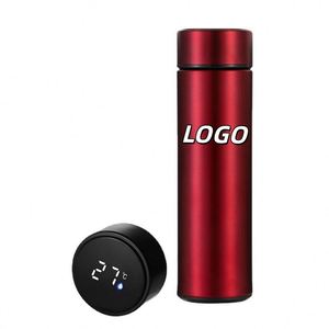 X527 500ml Outdoor <b>Smart</b> Stainless Steel Water Bottle With Thermal Insulation Direct Drinking Camping Adults Promotional Drinkwa - Product Image 1