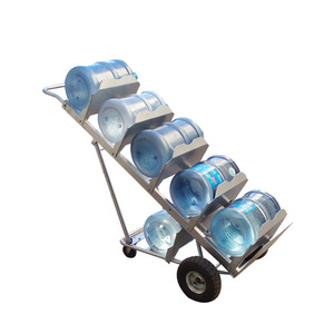 รถเข็นถังน้ำ 6 ถัง 4 ล้อ รถเข็นโลหะทนทานสำหรับส่งน้ำ ใช้ในครัวเรือน - Product Image 3