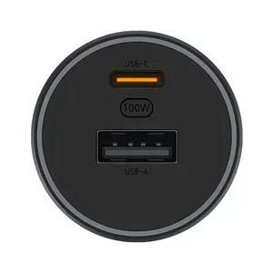 Chargeur de voiture rapide Mi 100W 1A1C CN double port USB-A Type C PD QC PPS multi-charge rapide, adaptateur allume-cigare mini - Product Image 3