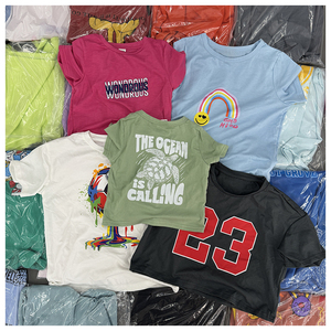 Vente en gros usine : T-shirts en coton pour enfants, vêtements d'occasion tendance, Ropa de Bebe, T-shirts pour enfants, livraison aléatoire, T-shirts streetwear pour enfants - Product Image 2