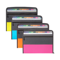 Dossier de classement multi-couches extensible à 13 poches format A4 OEM/ODM, en PP avec fermeture éclair, pour l'école et le bureau