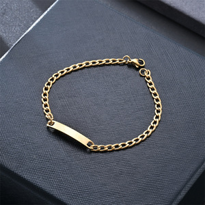 Gelang Baja Anti Karat Grosir yang Dapat Diukir, Lapisan Emas 18K PVD, Tahan Kusam, Perhiasan Kustom dengan Nama dan Logo untuk <span class=keywords><strong>Gi</strong></span> - Product Image 6