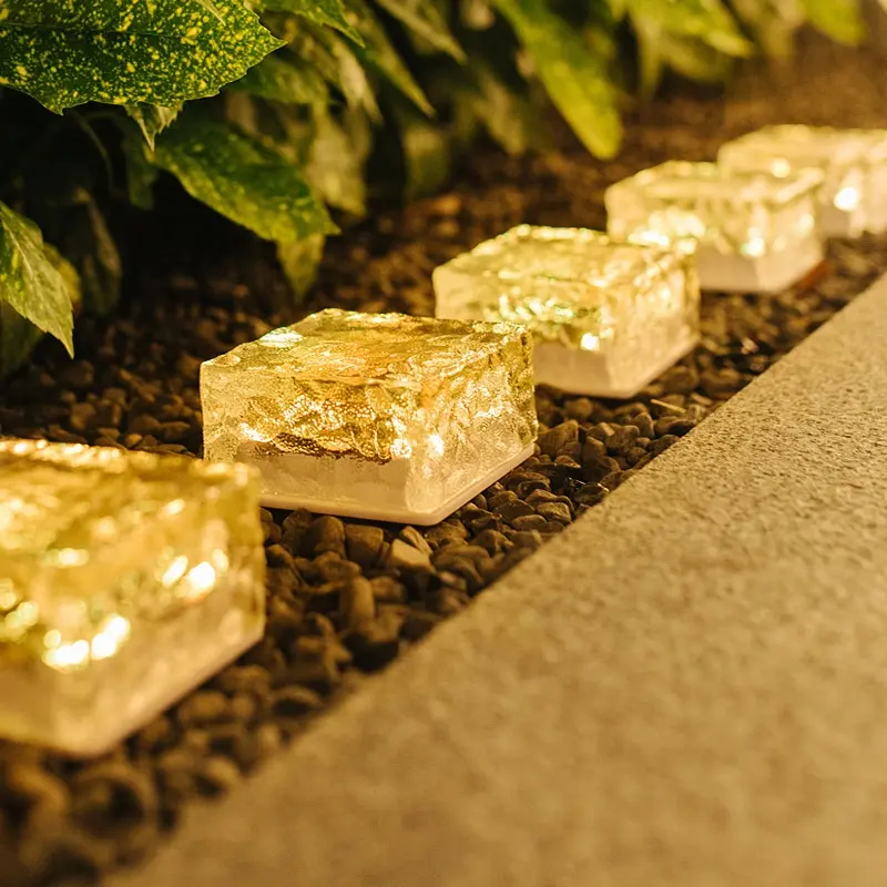 Solar Led Ice Cube Brick Lights Outdoor Waterdichte Traptrede Bestrating Lamp Voor Tuin Patio Boom Gazon Tuin Decoratie
